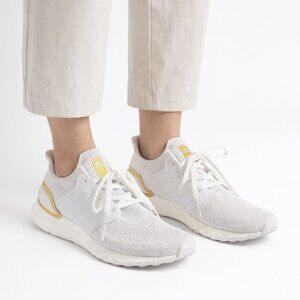 Adidas Primeblue White & Gold Sneakers – Size 10 (Brand New, No Box)